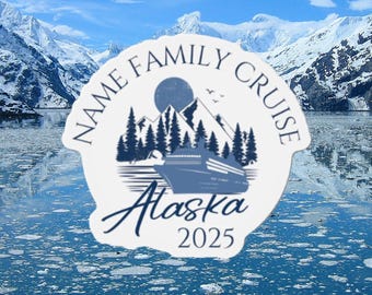 Personalized Family Alaskan Cruise Door Magnet: Custom Stateroom Decor, Name and Year