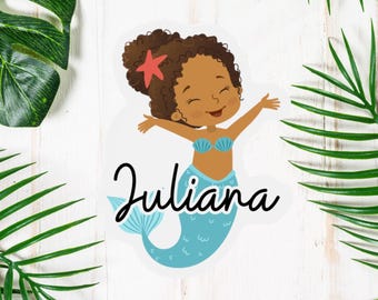 Imán personalizado para puerta de crucero: Vacaciones familiares de sirena