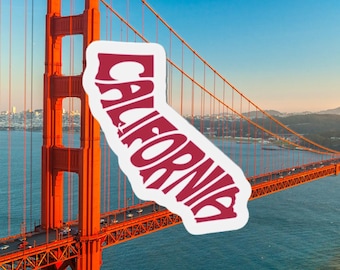California State Magnet: Die-Cut Vinyl Decal - Car, Fridge, Gift
