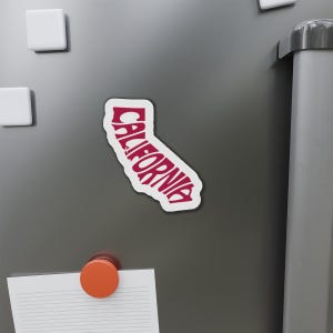 California State Magnet: Die-Cut Vinyl Decal - Car, Fridge, Gift 4" x 4"