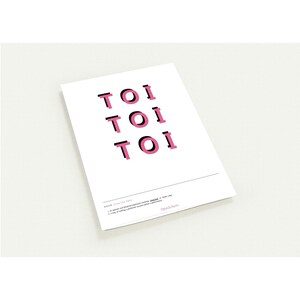 10 x Toi Toi Toi-kaarten (roze)