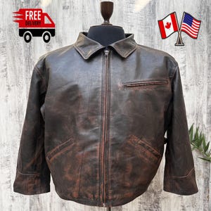 1940s Leather Jacket - Etsy