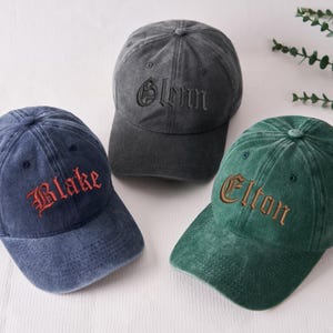 Regalo para fiesta de empresa, gorra unisex bordada personalizada con tu texto para el padrino, gorras con monograma bordado a mano personalizadas, regalo para ella.