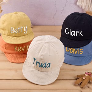 Personalized Baby Summer Baseball Hat, Embroidered Kid Summer Sun Hat, Personalized Beach Hat, Baby Shower Gift, Toddler Hat, Gift for Kids