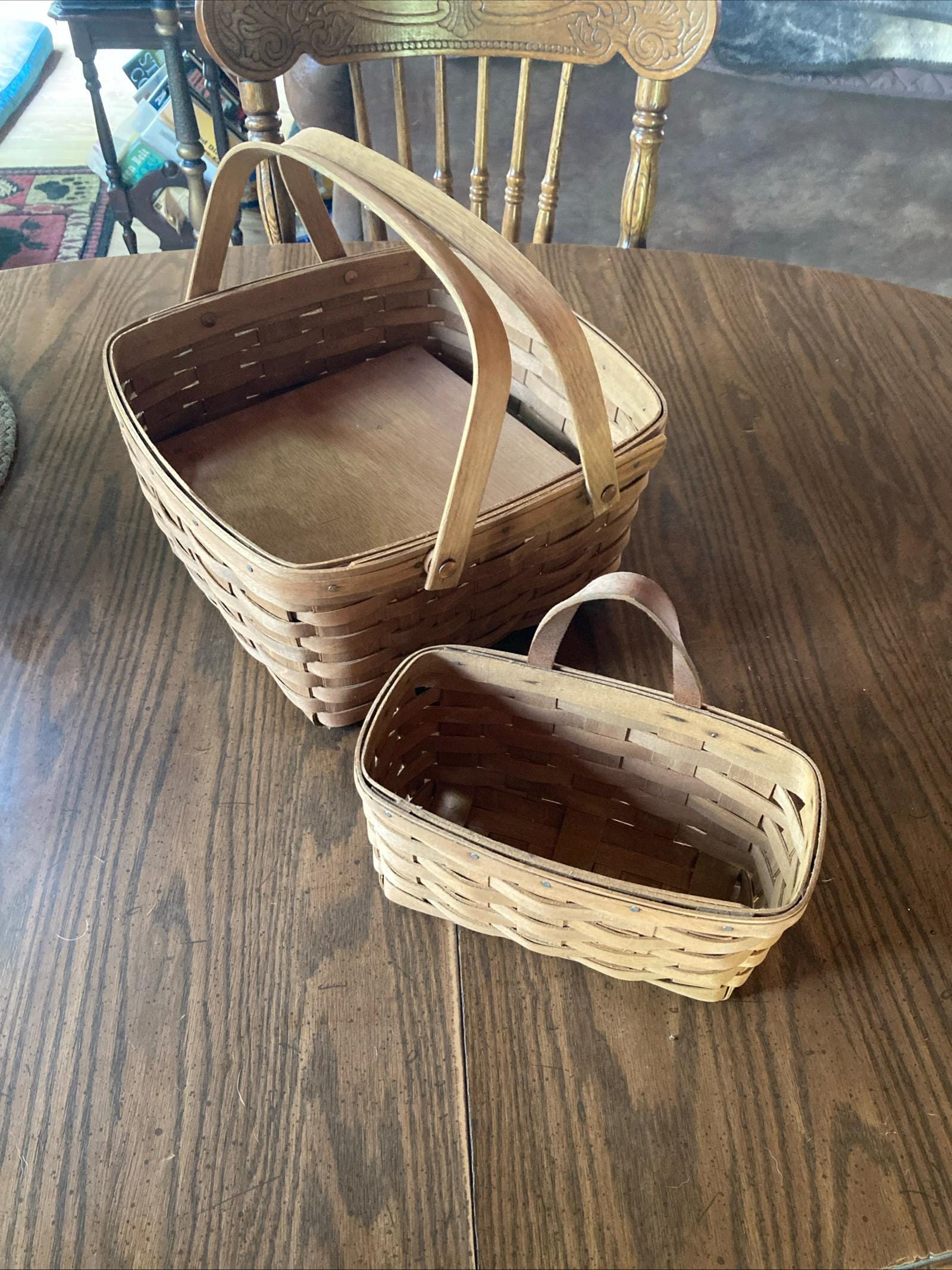 Longaberger 2 Handle Basket - Etsy