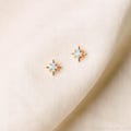 Tiny Opal Stud Earrings, Sterling Silver, October Birthstone product logo