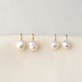 Natural Baroque Pearl Clip On Earrings, Sterling Silver, Bridal Pearl Jewelry product logo