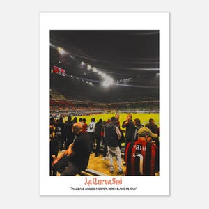 La Curva Sud -  San Siro Interior Art Print - Gothic Red Design