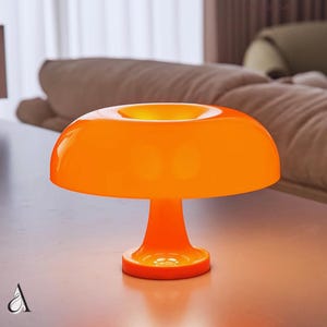 Danish Designer Mushroom Lamp – Modern Orange, Blue, White Table Lamp, Classic Bedside Decorative Light