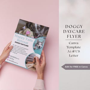 Doggy Daycare Flyer, Dog Boarding Template, Dog Care Canva Template, Dog Sitting Leaflet, Puppy Care Pamphlet
