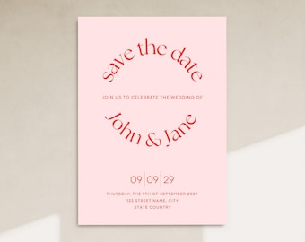 Elegant Wedding Save the Date Template | Modern Design (Canva PDF)