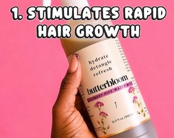Rosemary Rice Water Hair Growth Mist, Hydrate Detangle Refresh, Small Batch Strengthening Treatment