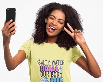 Camiseta "Salt Water Heals": Camiseta unisex para la vida playera - Ocean Therapy