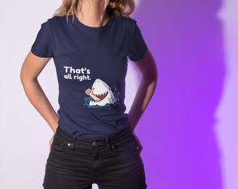 Camiseta divertida de tiburón: regalo para los amantes del océano, ropa de playa