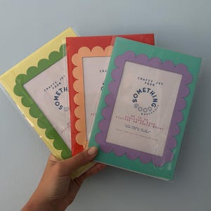 Colour Pop A6 Scalloped Mount – A5 Frame Insert | Vibrant Layered Card Art Display by Something Good Workshops