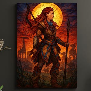 Póster de fragmento de cristal de Aloy de Horizon Zero Dawn: Forbidden West, arte mural original, impresión hecha por fans