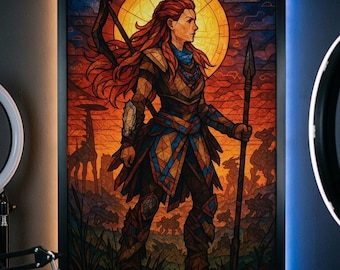 Horizon Zero Dawn Aloy Glasscherben-Poster Forbidden West Wandkunst Originaldruck Fanmade