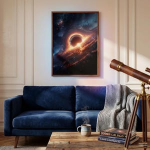 Cosmic Gateway Black Hole Art Print Space Wall Decor Galaxy Poster Astronomy Gift Sci-Fi Interstellar Nebula Universe Art