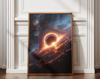 Cosmic Gateway Black Hole Art Print Space Wall Decor Galaxy Poster Astronomy Gift Sci-Fi Interstellar Nebula Universe Art