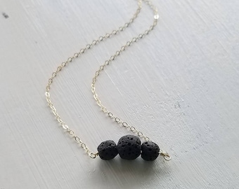 Essential Oil Diffuser necklace / Lava Stone Necklace /Aromatherapy Necklace