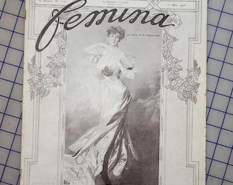 May 1906 Femina Magazine - original vintage magazine, NOT Digital