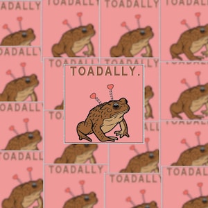 AUTOCOLLANT TOADALLLY GRENOUILLE