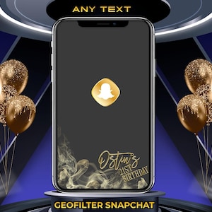 Snapchat Geofilter 16th 25th 30th Birthday Filter Custom Gold bday Filter Boy Men BDay Snap