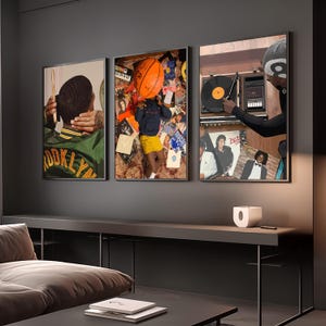 Hypebeast Wall Art Set: Bold Black Man Room Decor (Digital Download)