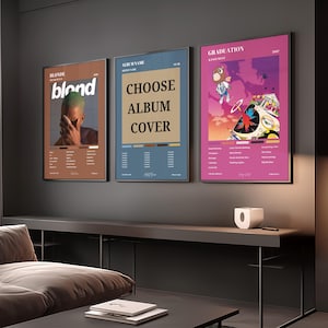 Wählen Sie ein beliebiges Album Poster Set 3, benutzerdefinierte Wandkunst, personalisierte Album-Cover Wandkunst, DIGITAL DOWNLOAD, Hypebeast Raumdekor, coole Wandkunst