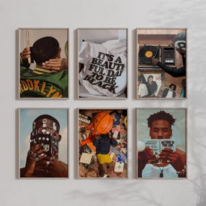 Hypebeast Black Man Art: Urban Room Decor Prints (Digital Download Set of 6)