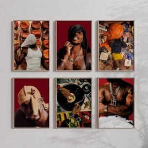 Set of 6 Masculine Wall Art Prints: Hypebeast Room Decor, Digital Download