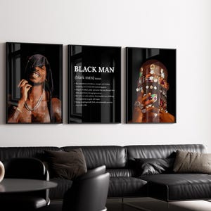 Black Masculine Wall Art Set: Hypebeast Room Decor (Digital Download)