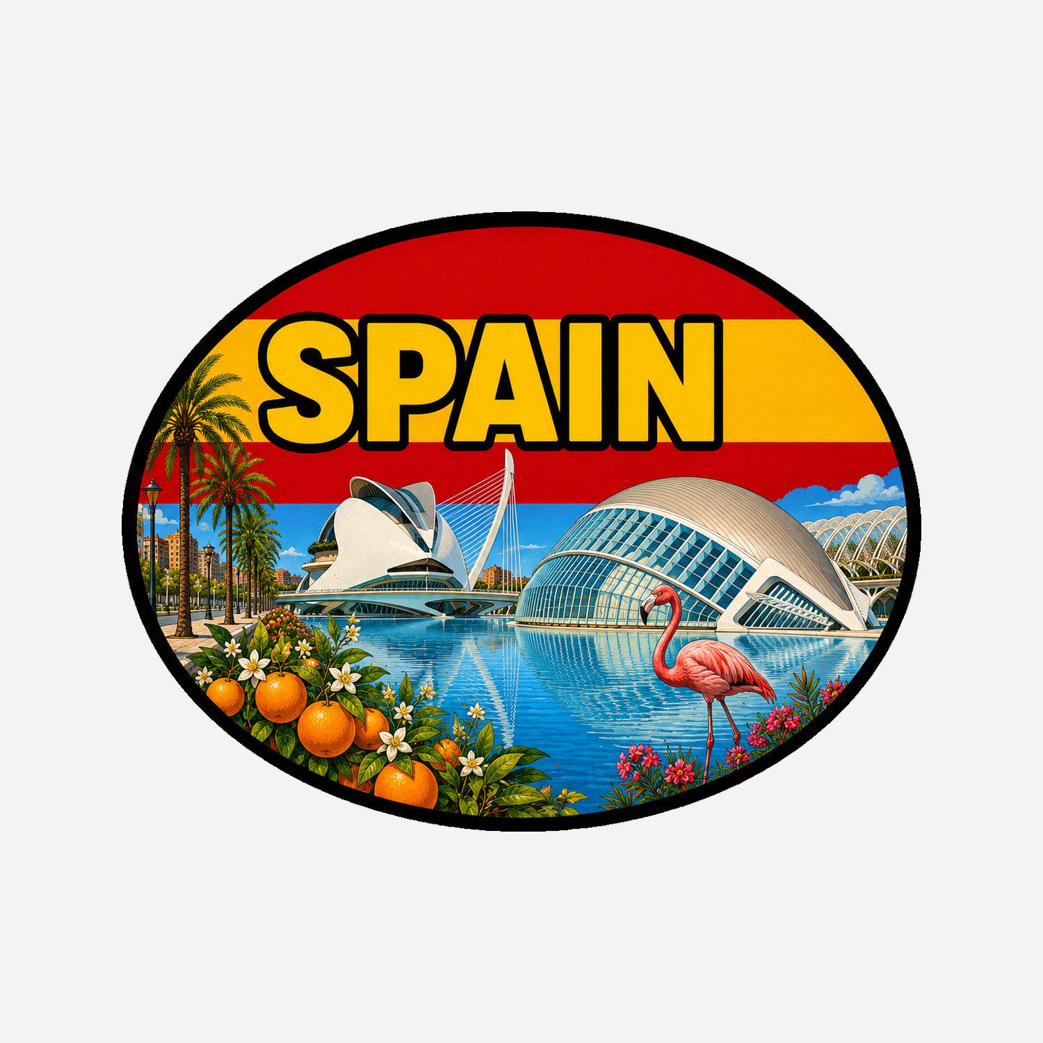 Riesen-Vinylaufkleber (200 Mm) – Valencia City Of Arts And Sciences, Spanien – Mega Sticker Für Wände, Türen & Fahrzeuge