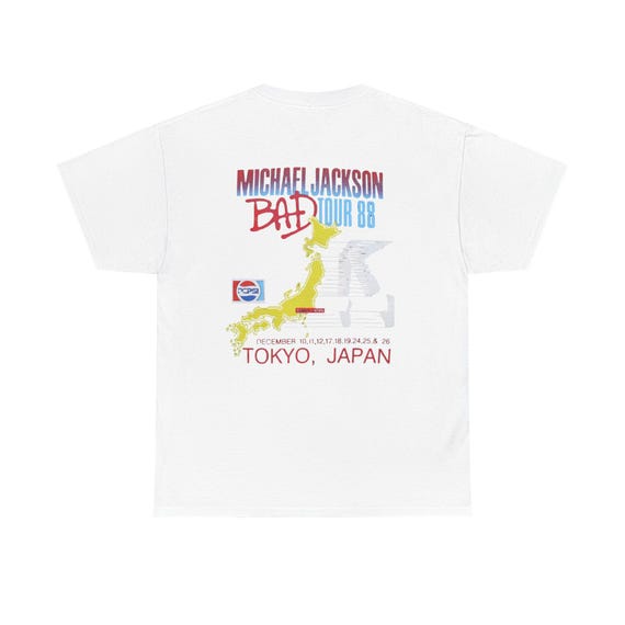 Bad Tour '88 Michael Jackson Tee | Retro 80s Concert Japan Design