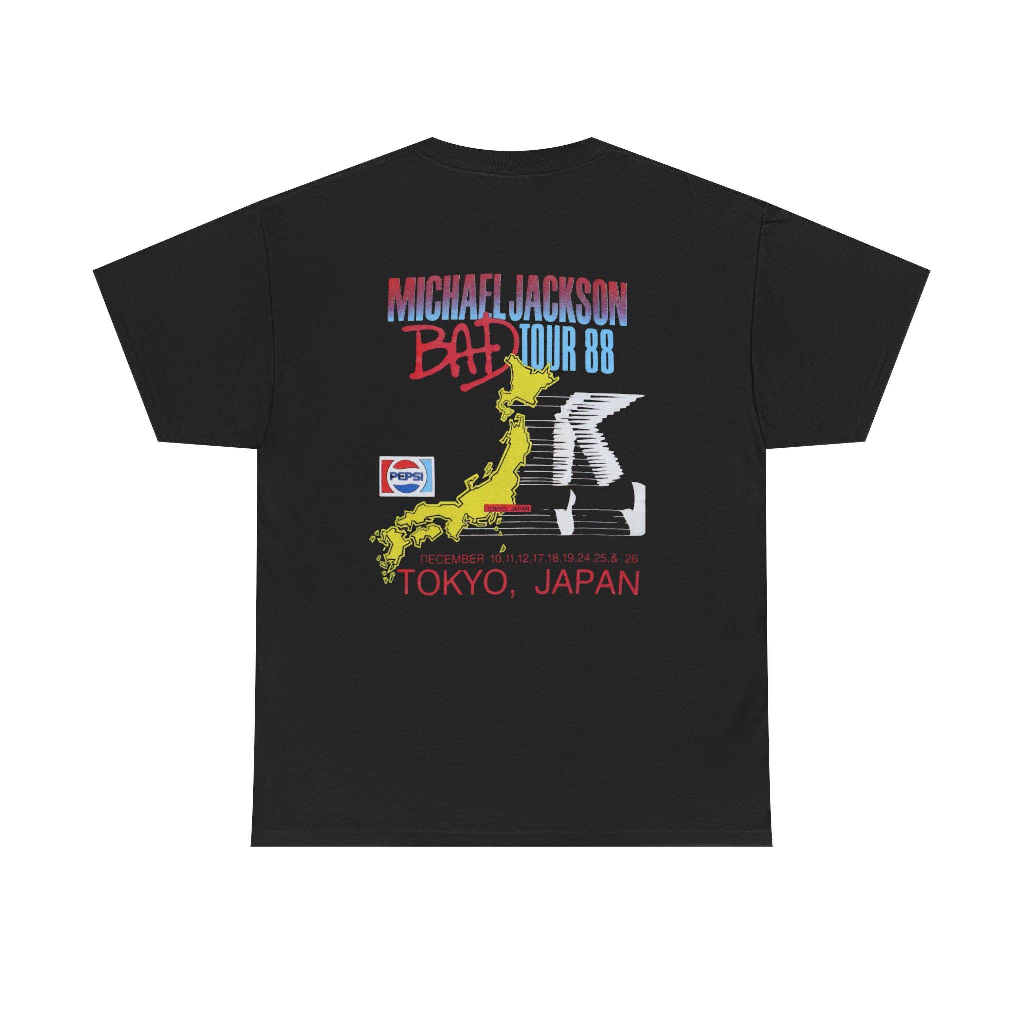 Bad Tour '88 Michael Jackson Tee | Retro 80s Concert Japan Design