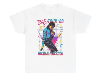 Bad Tour '88 Michael Jackson Tee | Retro 80s Concert Japan Design