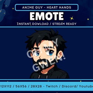 Chibi Anime Male Twitch & Discord Emote | Sad Crying Anime Emoji | Cute Streamer Art | Instant Download