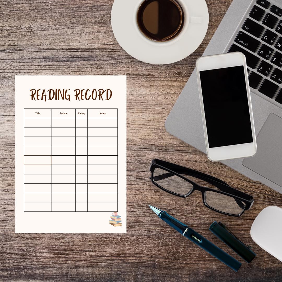 Printable Reading Log: Book Tracker, Reading List (A4 PDF Digital ...