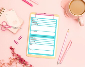 Teacher Call Log: Teacher Planner Printable, Parent Contact Tracker (PDF Download A4 Size)
