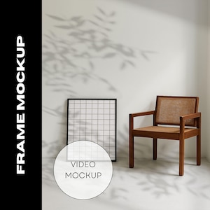 DIN A Frame VIDEO Mockup | Modern Simple Art Mockup Video | Digital Download | Aesthetic Frame | Artwork Display | Wall Art Video Mockup PSD