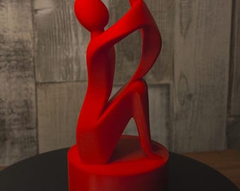 Mother's Day Mother and Child Sculpture, Minimalist Modern Home Decor, 3D Printed Statue