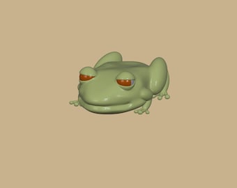 カエルの3Dプリントモデル – サポート材不要、初心者向け（STL + 3MFファイル）