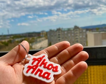 Personalized 3D Printed Name Keychain – Custom Tag, Couple Gift, Keyring