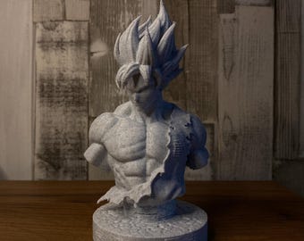 Son Goku 3D Printed Sculpture Dragon Ball Anime Statue Geek Decor Gift