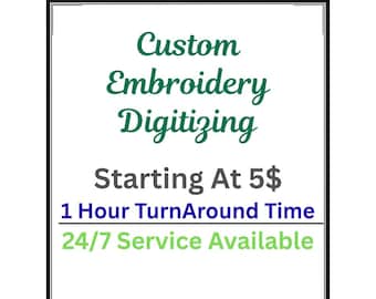 Custom Embroidery Digitizing Service: Logo & Image to Machine File (Digital File)