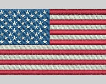 American Flag Embroidery Design: Patriotic USA Stars & Stripes (Digital Download)