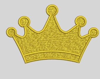 Gold Crown Embroidery Design | Royal King Logo Machine Stitch (Digital Download)