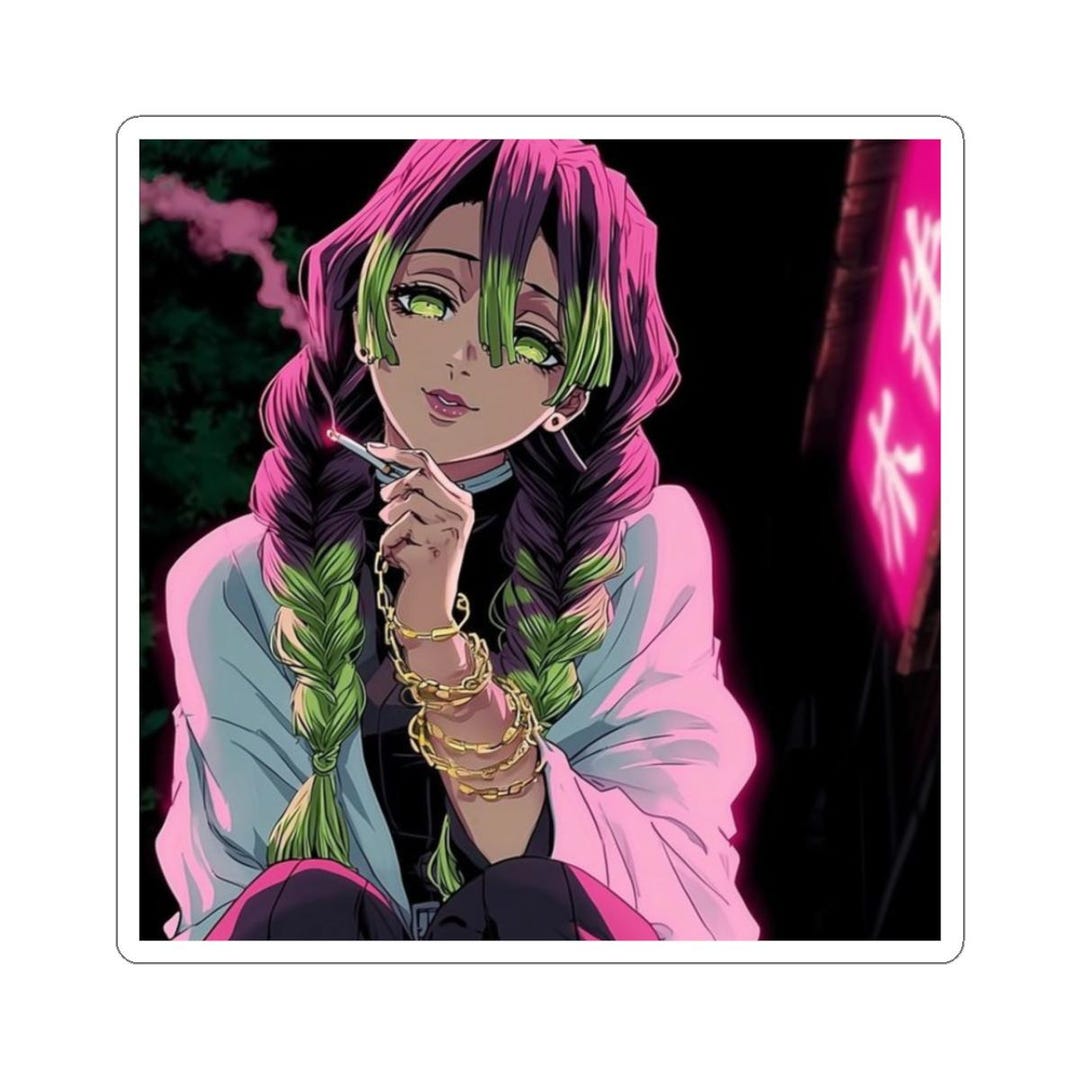 Mitsuri Kanroji Kiss-cut Stickers - Etsy