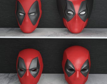 Set of Superhero Masks for 3D Print, Superhero Helmet 3D STL Model Print, STL Digital Printing File of Comic Hero Helmet, Superhero 3D Print