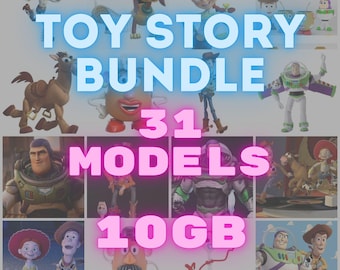 Set of Toy Story STL Models for 3D Print, Toy Story Figures Bundle 3D Model Print, Digital STL File Set With Toy Story Designs For 3D Print